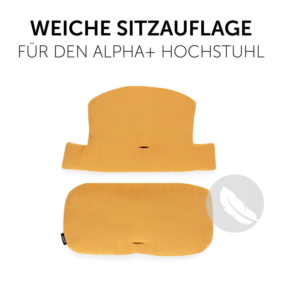 HOCHSTUHLEINLAGE HIGHCHAIRPAD SELECT  - Currygelb, Trend, Textil (27/47/8cm) - Hauck