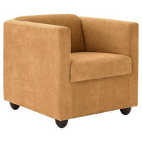 SESSEL Cord Orange    - Schwarz/Orange, Design, Holz/Textil (72/71/75cm) - LOOKS by W.Joop