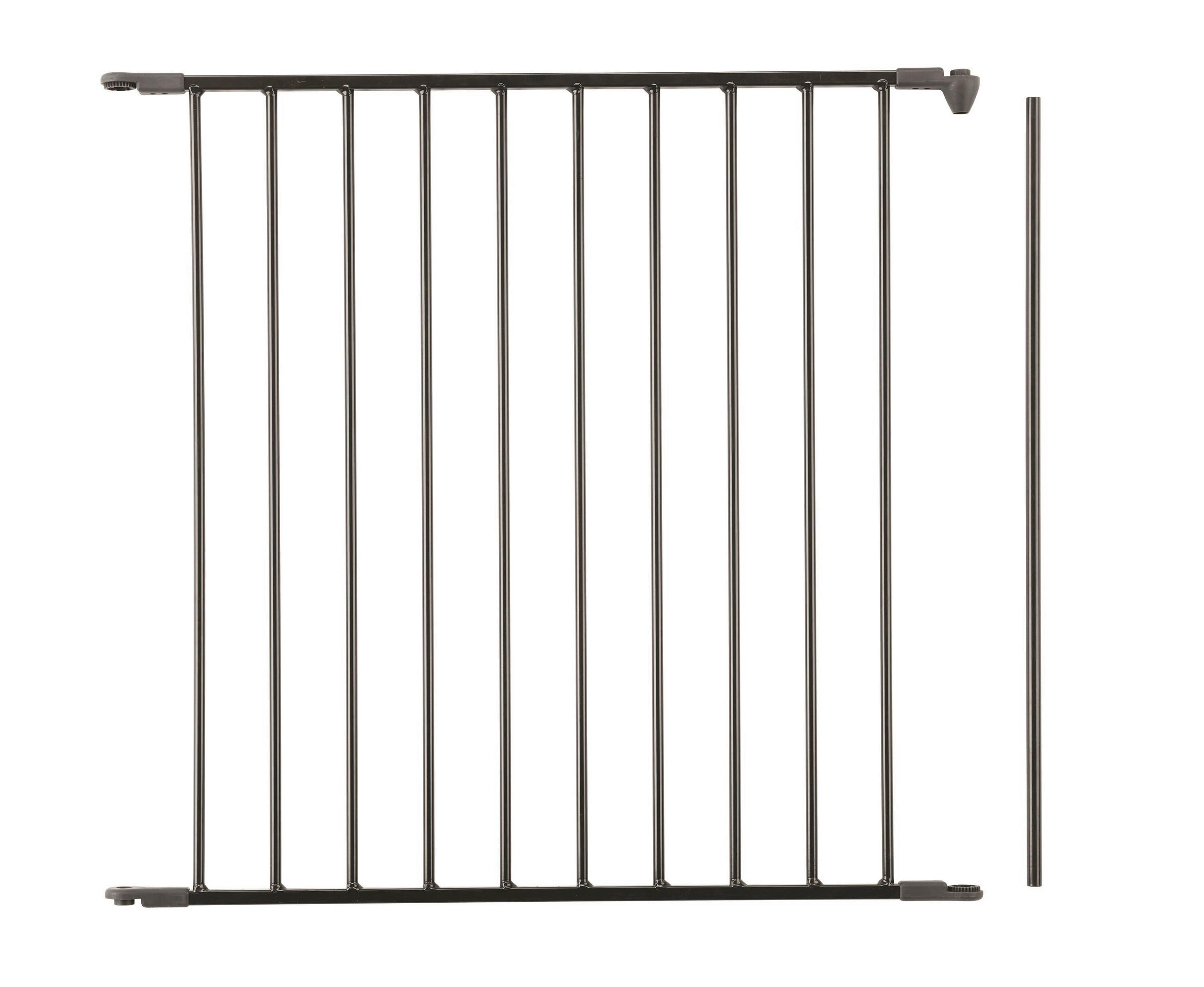 SCHUTZGITTERVERLÄNGERUNG 72/71 cm  - Schwarz, Basics, Kunststoff/Metall (72/71cm) - Baby Dan
