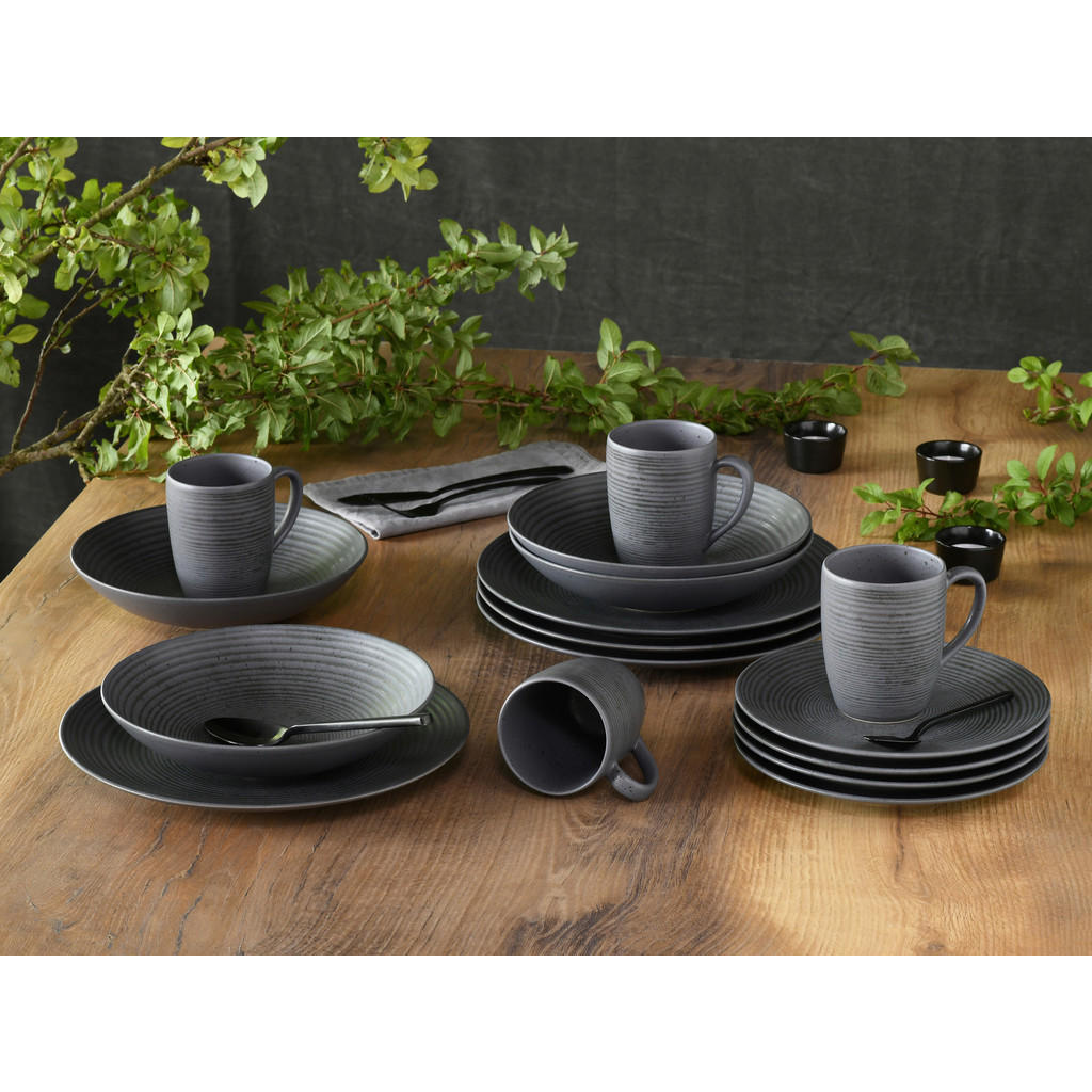 Thumbnail - Creatable Kombiservice, Anthrazit, Keramik, 16-teilig, 300 ml, Essen & Trinken, Geschirr, Geschirr-Sets, Kombiservice