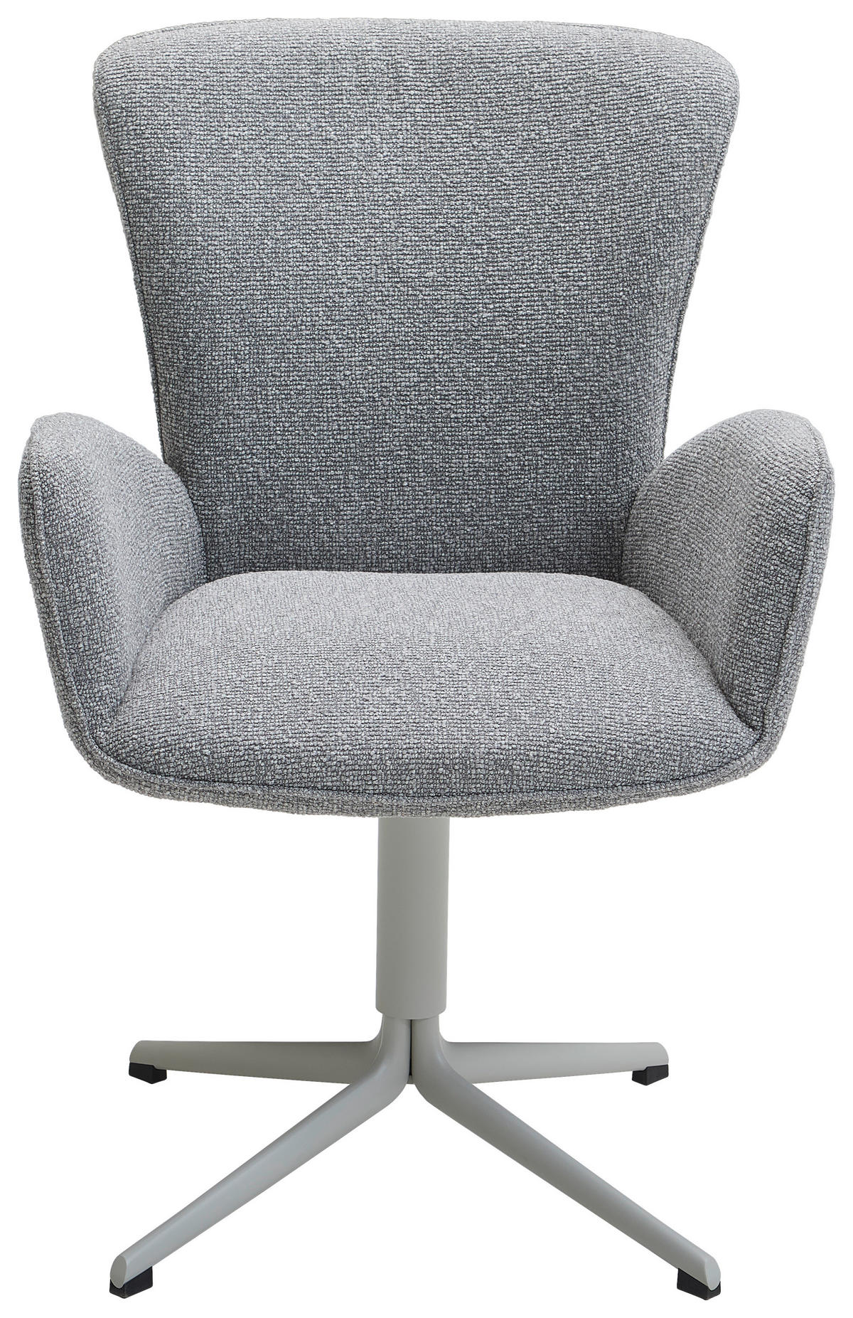 ARMLEHNSTUHL  in Eisen Jacquard, Flachgewebe  - Grau, Design, Textil/Metall (63/92/63cm) - Valdera