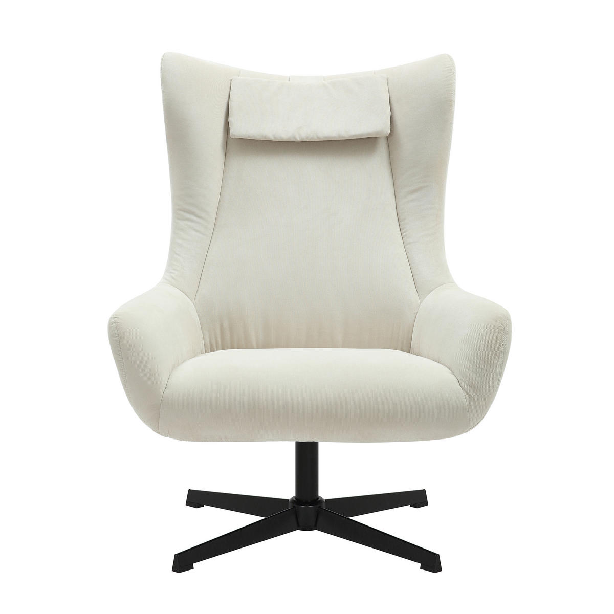 SESSELSET in Cord Beige  - Beige/Schwarz, MODERN, Textil/Metall (82/106/85cm) - Livetastic
