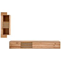 WOHNWAND 2-teilig  in Wildeiche  220/160/40 cm  - Wildeiche, Design, Holz (220/160/40cm) - Cantus