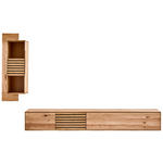 WOHNWAND 2-teilig  in Wildeiche  220/160/40 cm  - Wildeiche, Design, Holz/Kunststoff (220/160/40cm) - Cantus