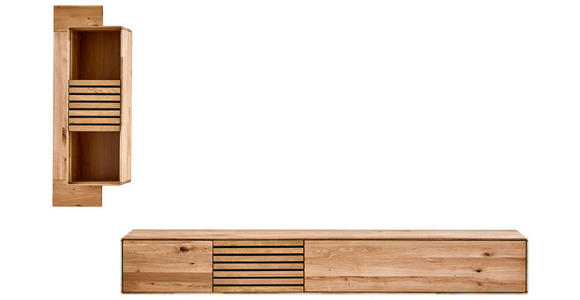 WOHNWAND 2-teilig  in Wildeiche  220/160/40 cm  - Wildeiche, Design, Holz/Kunststoff (220/160/40cm) - Cantus