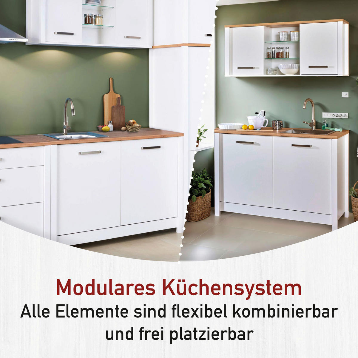 SPÜLENUNTERSCHRANK 130/92/60 cm  in Weiß, Eiche Artisan  - Silberfarben/Eiche Artisan, MODERN, Holzwerkstoff/Metall (130/92/60cm) - home24