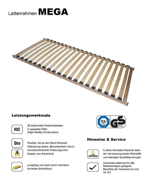 LATTENROST 90/200 cm Birke  - Birkefarben, Basics, Holz (90/200cm) - Beco