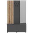 GARDEROBE  in 120/200/36,6 cm  - Eichefarben/Anthrazit, KONVENTIONELL, Holzwerkstoff (120/200/36,6cm) - Carryhome