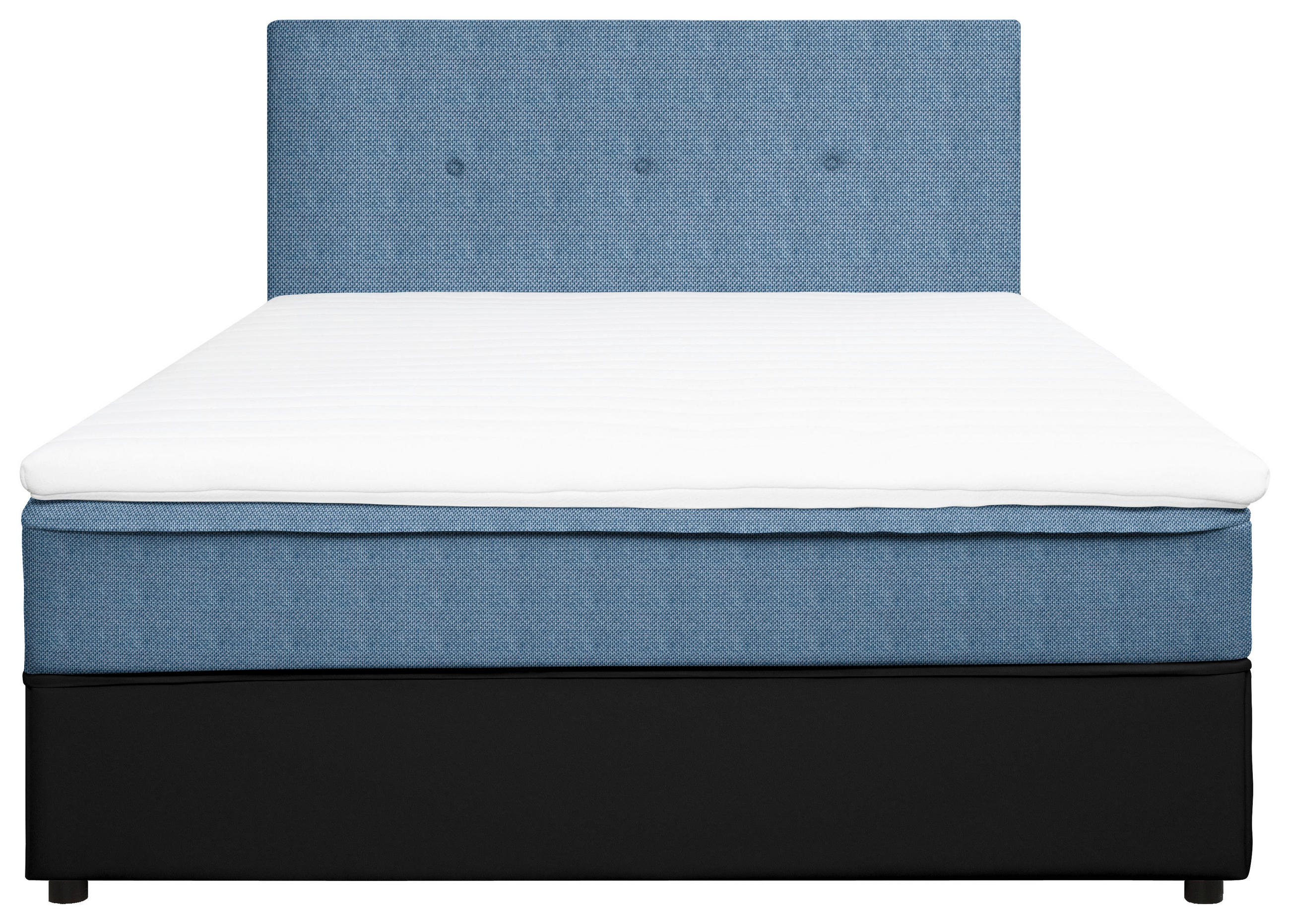 BOXBETT 180/200 cm  in Schwarz, Hellblau  - Schwarz/Hellblau, KONVENTIONELL, Holz/Textil (180/200cm) - Carryhome