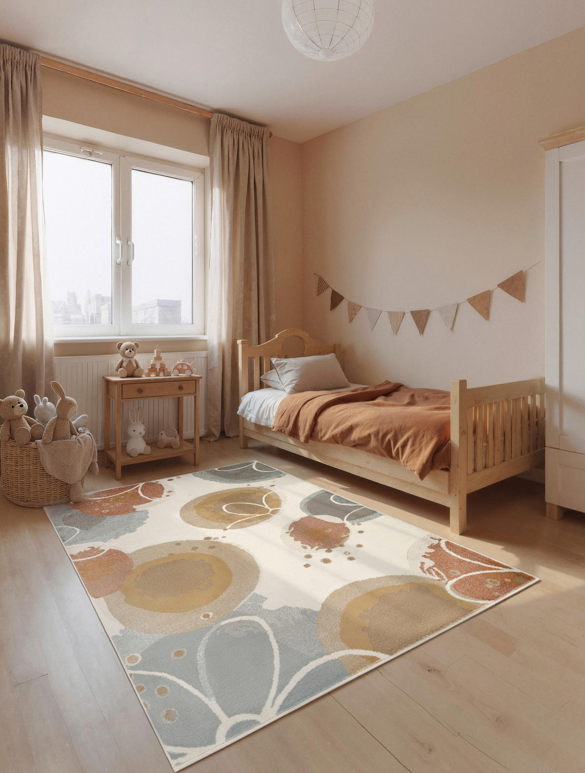KINDERTEPPICH 200/290 cm Adventures Blume  - Multicolor/Creme, Design, Kunststoff/Textil (200/290cm) - Hanse Home
