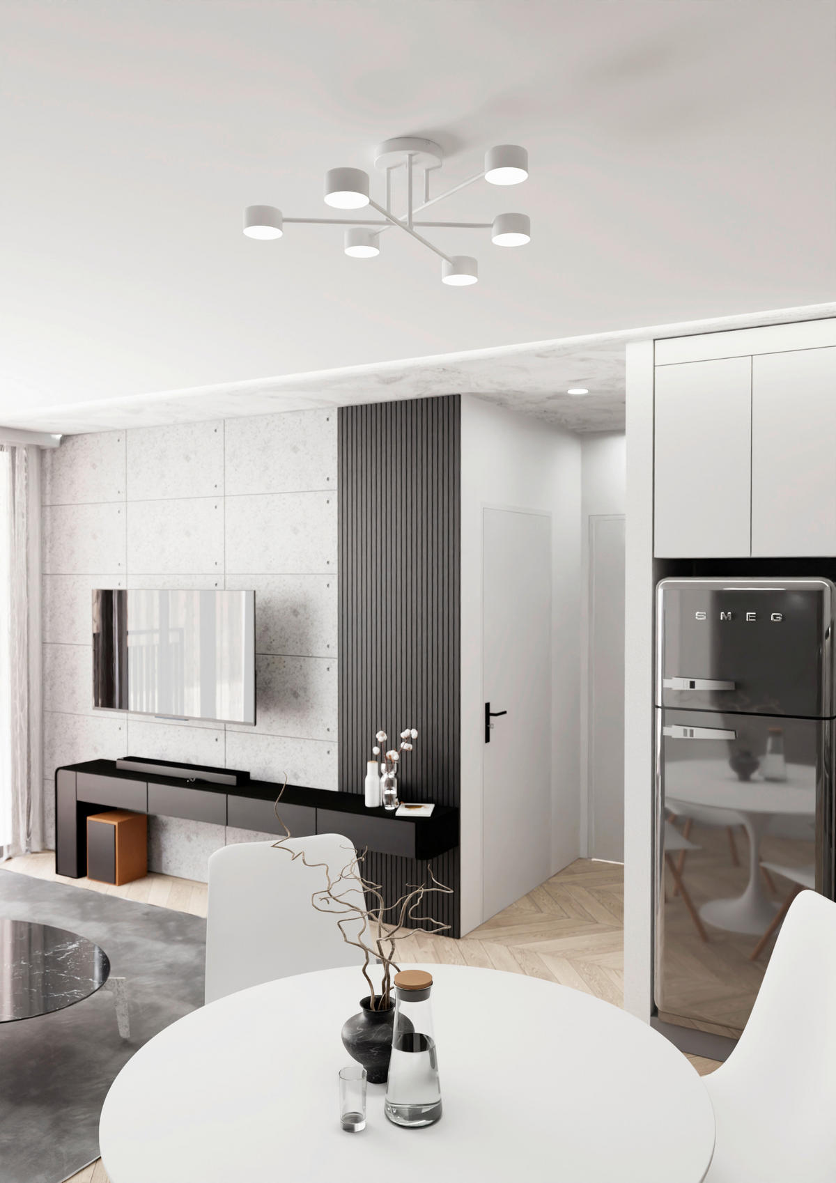 DECKENLEUCHTE 60/60/20 cm  - Schwarz, Design, Metall (60/60/20cm)