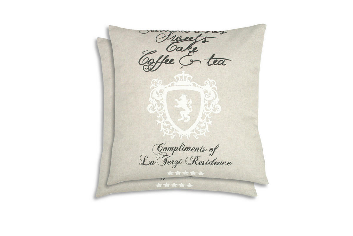 ZIERKISSENSET in Beige 48/48 cm  - Beige, Basics, Textil (48/48cm)