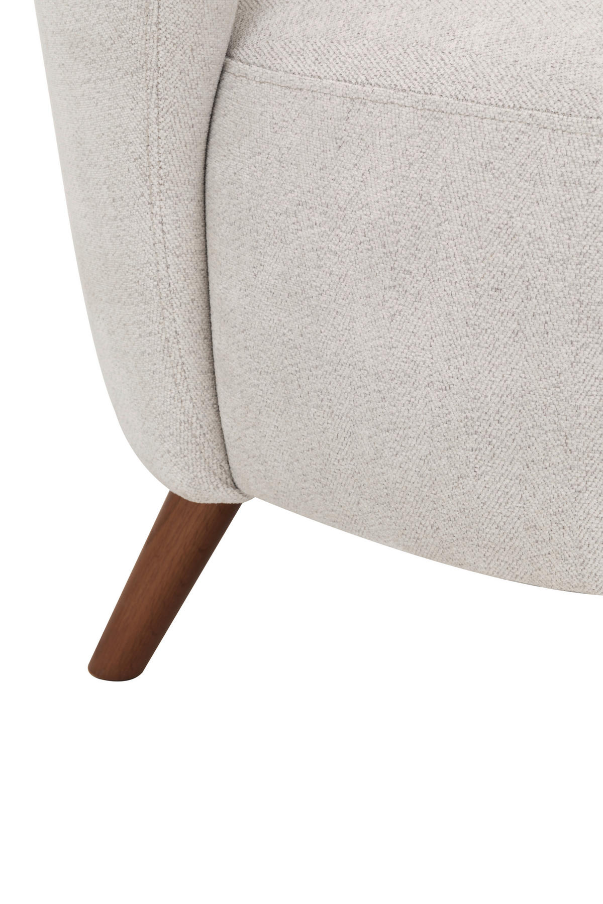 SESSEL in Webstoff Creme  - Walnussfarben/Creme, Design, Holz/Textil (66/78/69cm) - MID.YOU