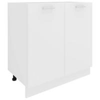 BÄNKSKÅP 80/82/46 cm  i vit  - vit/Sonoma ek, Klassisk, metall/trämaterial (80/82/46cm) - MID.YOU