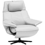 RELAXSESSEL in Leder Weiß  - Beige/Schwarz, Design, Leder/Metall (92/79/82cm) - Dieter Knoll