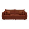 SCHLAFSOFA in Chenille, Jacquard Rostfarben  - Rostfarben/Schwarz, Kunststoff/Textil (245/74-90/104cm) - MID.YOU