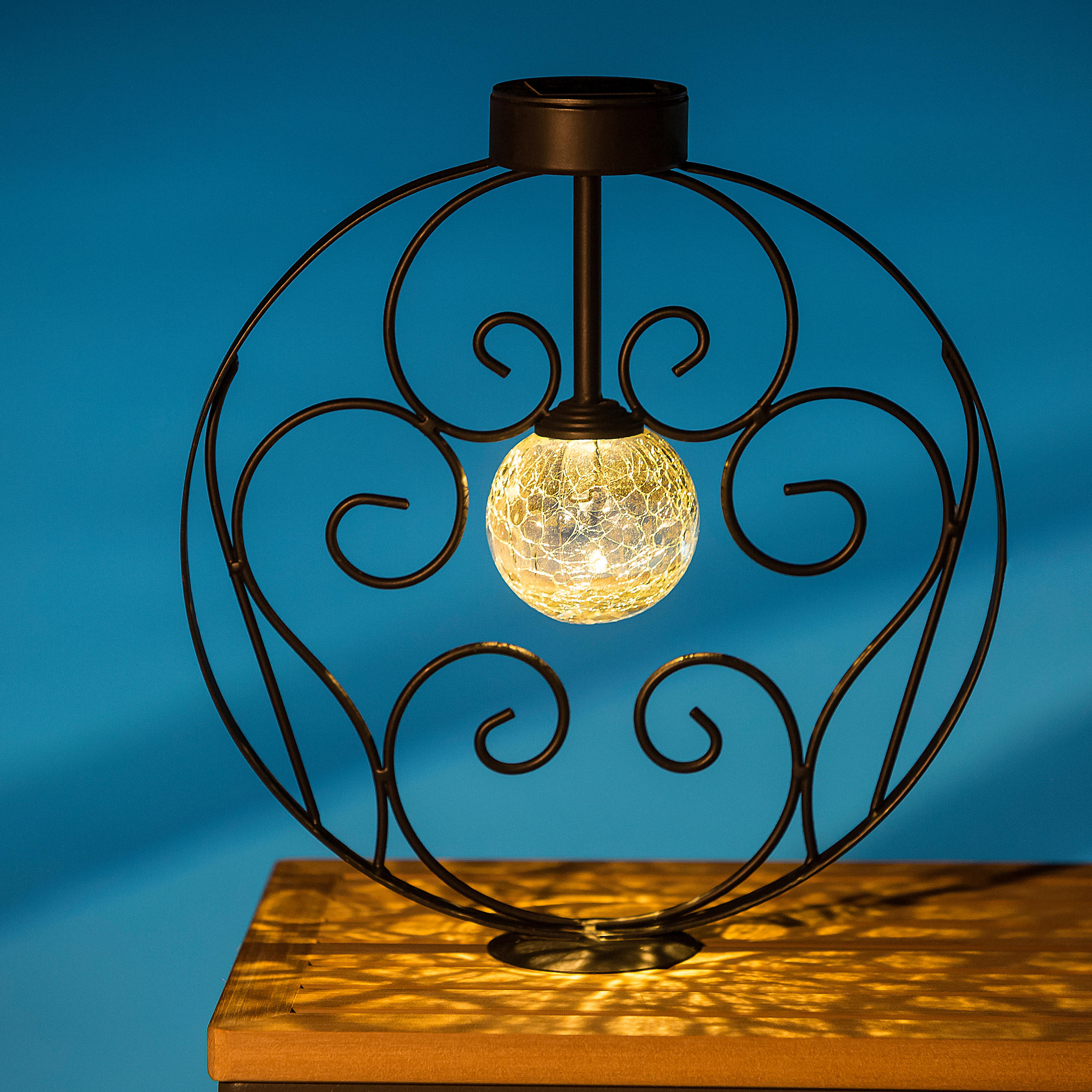 SOLARLEUCHTE  - Schwarz, LIFESTYLE, Glas/Kunststoff (10/30/32,5cm) - Ambia Garden