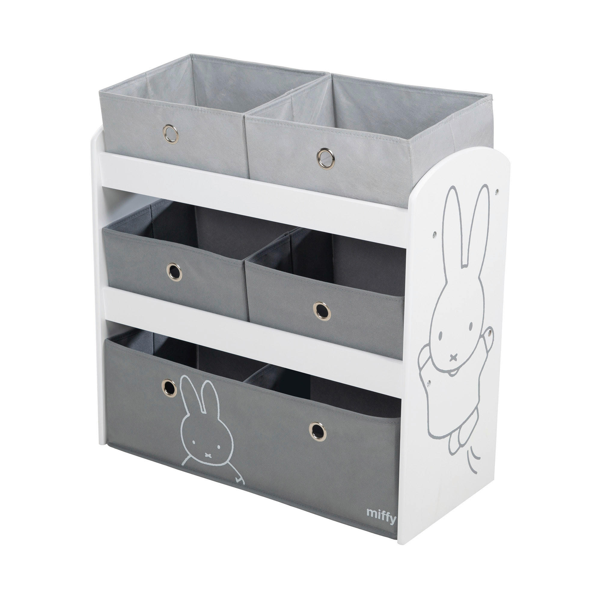 Roba Kinderregal Miffy Grau, Weiß 63.5x67x29.5 cm