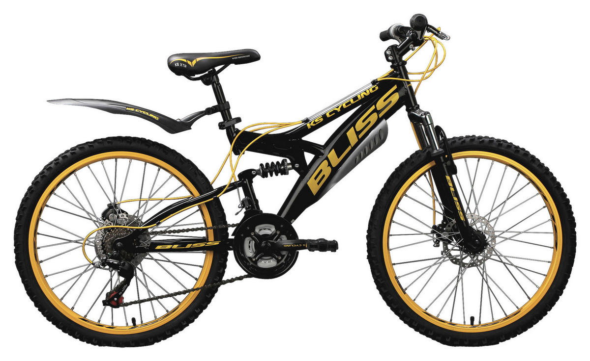 KINDERFAHRRAD 24 Zoll  - Gelb/Schwarz, Basics, Metall (180/70/80cm) - Atrigo