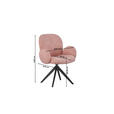 ARMLEHNSTUHL in Eisen Webstoff - Schwarz/Rosa, Design, Textil/Metall (63/87/65cm) - Novel