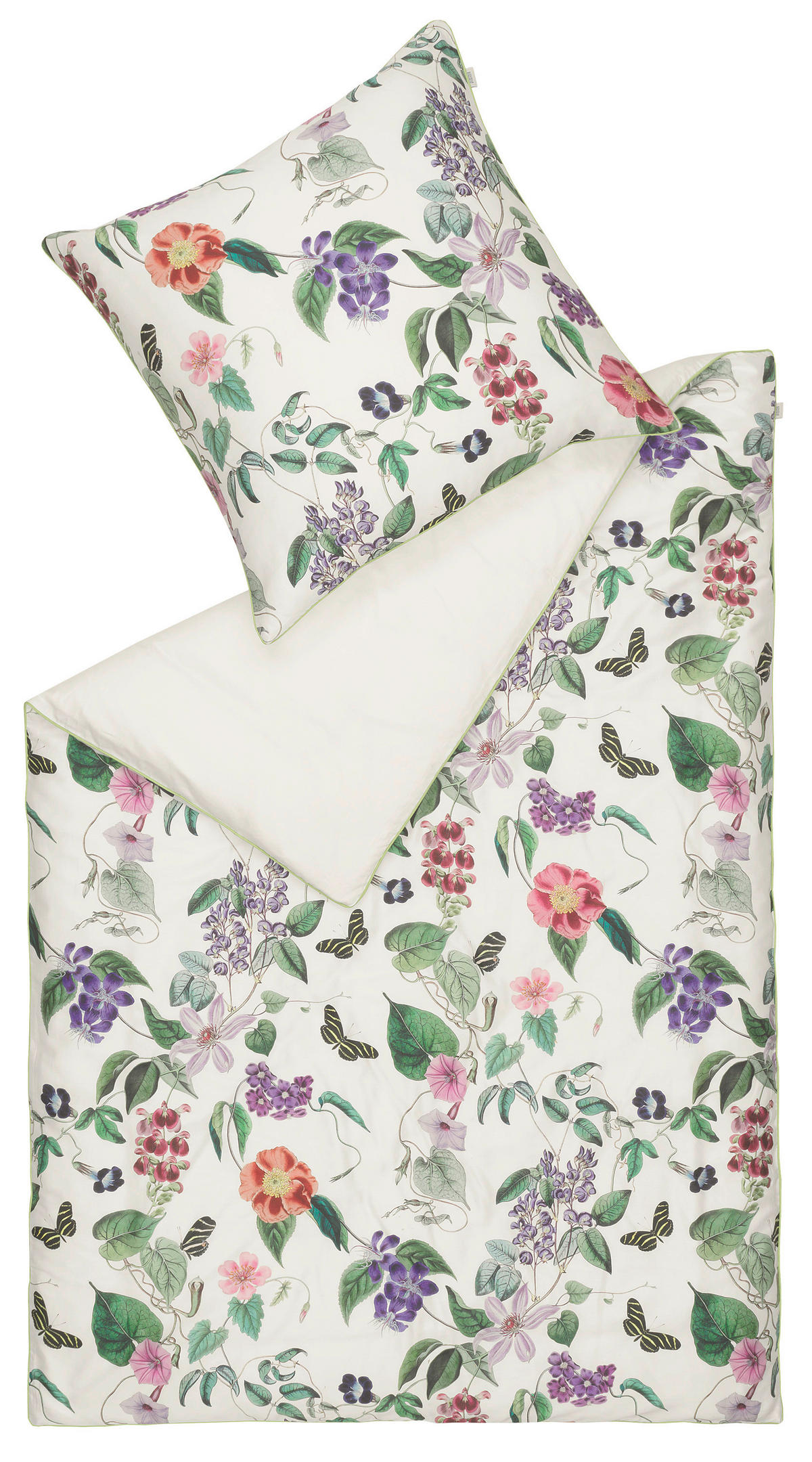 WENDEBETTWÄSCHE SW-BLOSSOM Satin 135/200 cm  - Multicolor/Creme, Basics, Textil (135/200cm) - Schöner Wohnen