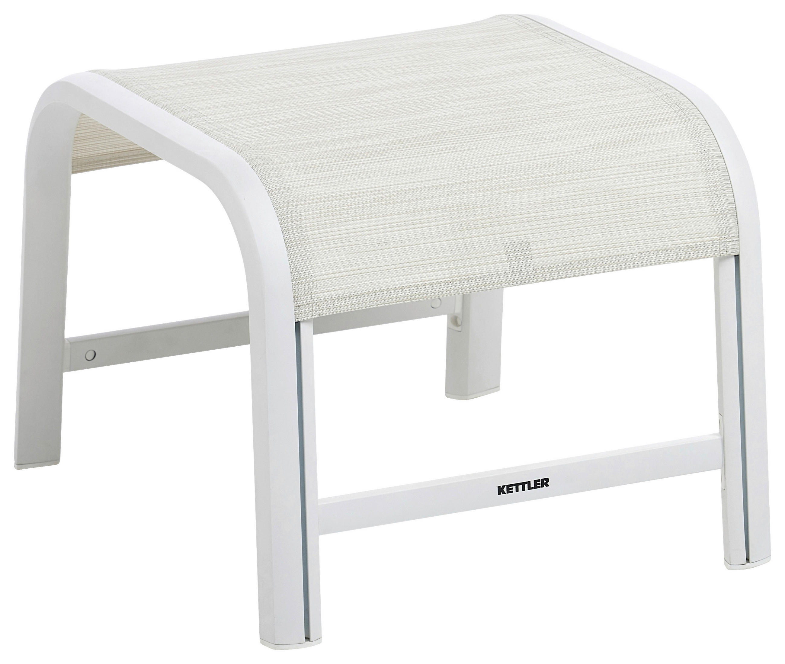 GARTENHOCKER  - Beige/Weiß, Basics, Textil/Metall (49/40/56cm) - Kettler