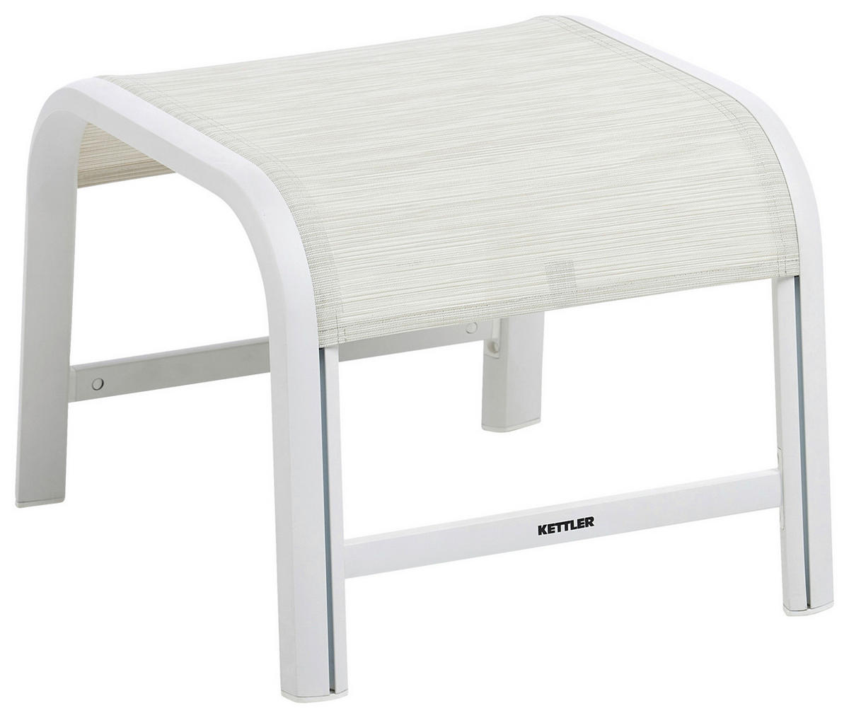 GARTENHOCKER  - Beige/Weiß, Basics, Textil/Metall (49/40/56cm) - Kettler