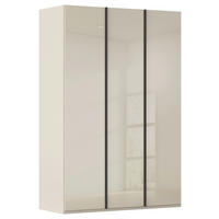 DREHTÜRENSCHRANK  in Champagner  - Champagner/Graphitfarben, Basics, Glas/Holzwerkstoff (151/235/61cm) - Novel