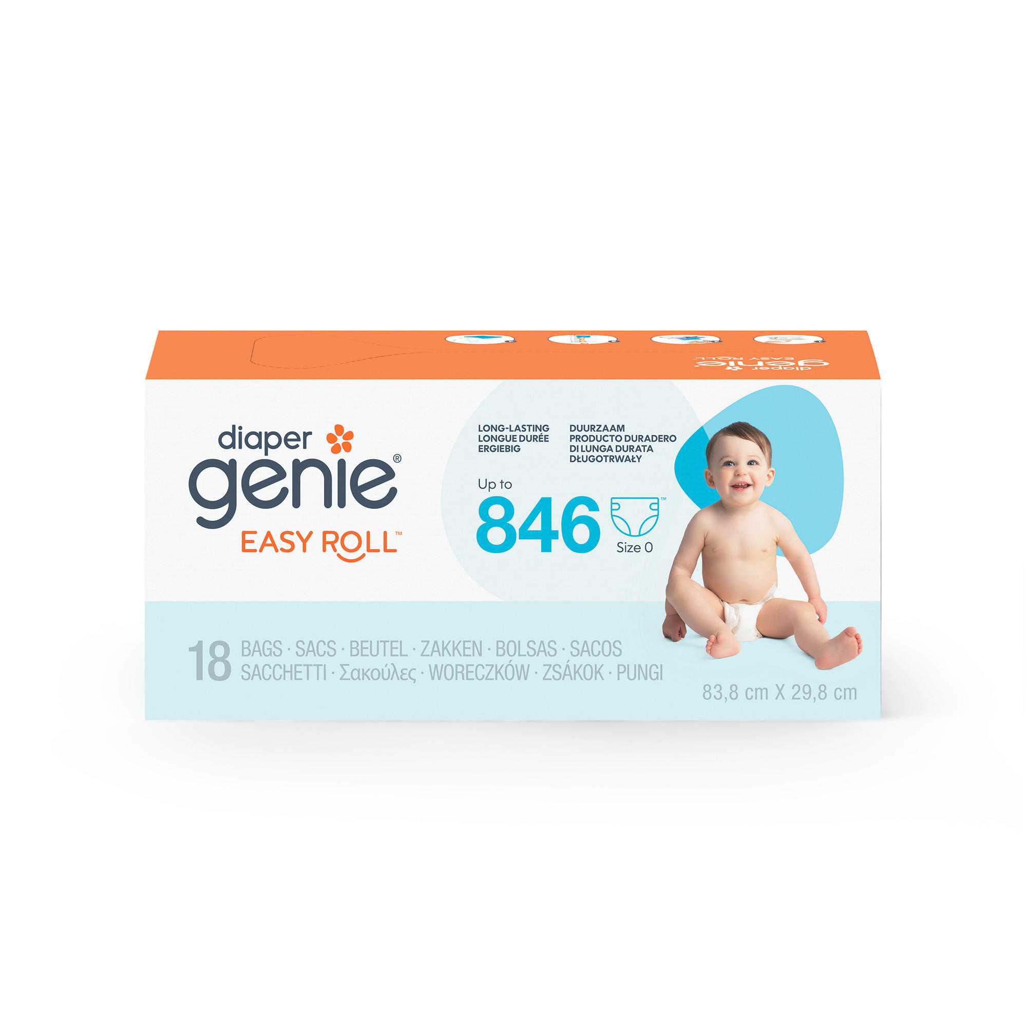 NACHFÜLLKASSETTEN 18/18/8 cm Diaper Genie Easy Roll  - Basics, Kunststoff (18/18/8cm) - Angelcare