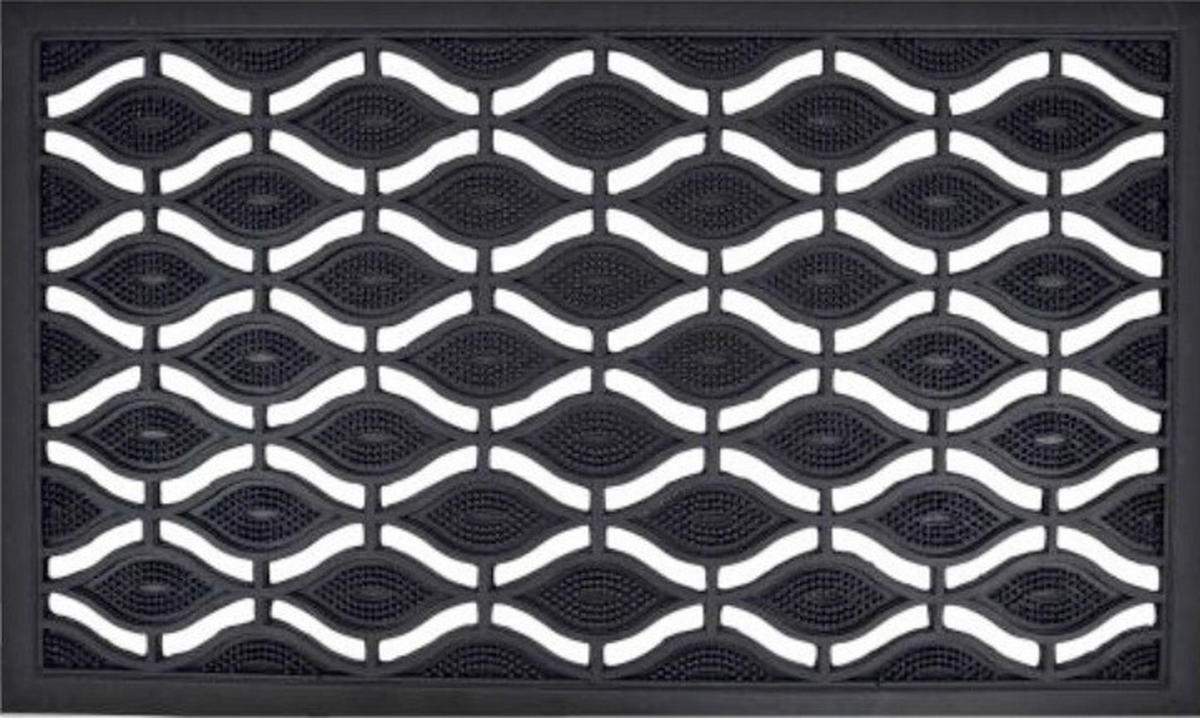 LÁBTÖRLŐ 45/75 cm  - fekete/fehér, Basics, műanyag (45/75cm)