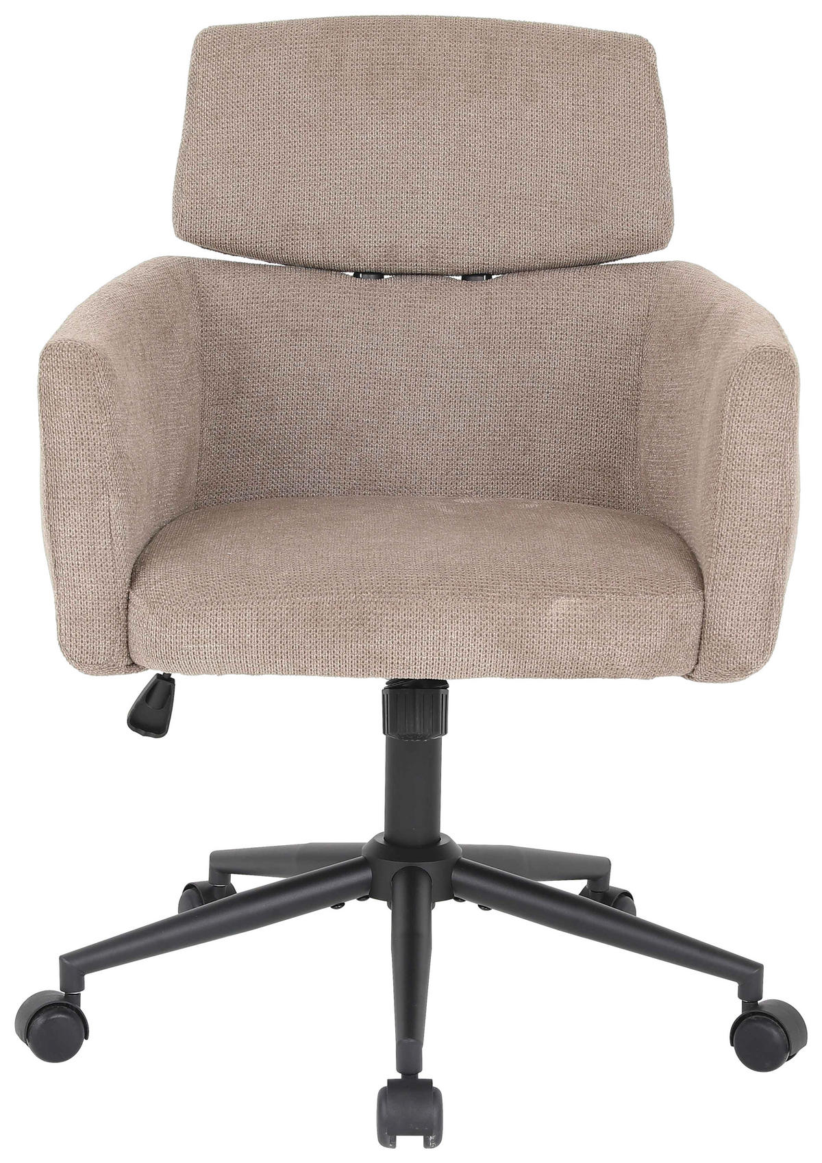 DREHSTUHL Mikrofaser Braun  - Schwarz/Braun, MODERN, Holz/Kunststoff (62/92/100/63cm) - MID.YOU