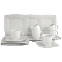 KAFFEESERVICE Victora Weiss 18-teilig  - Weiß, Basics, Keramik - Creatable