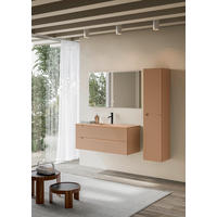 BADEZIMMER 3-teilig  in 100 cm  - Altrosa/Weiß, KONVENTIONELL, Holzwerkstoff/Stein (100cm) - Belluti