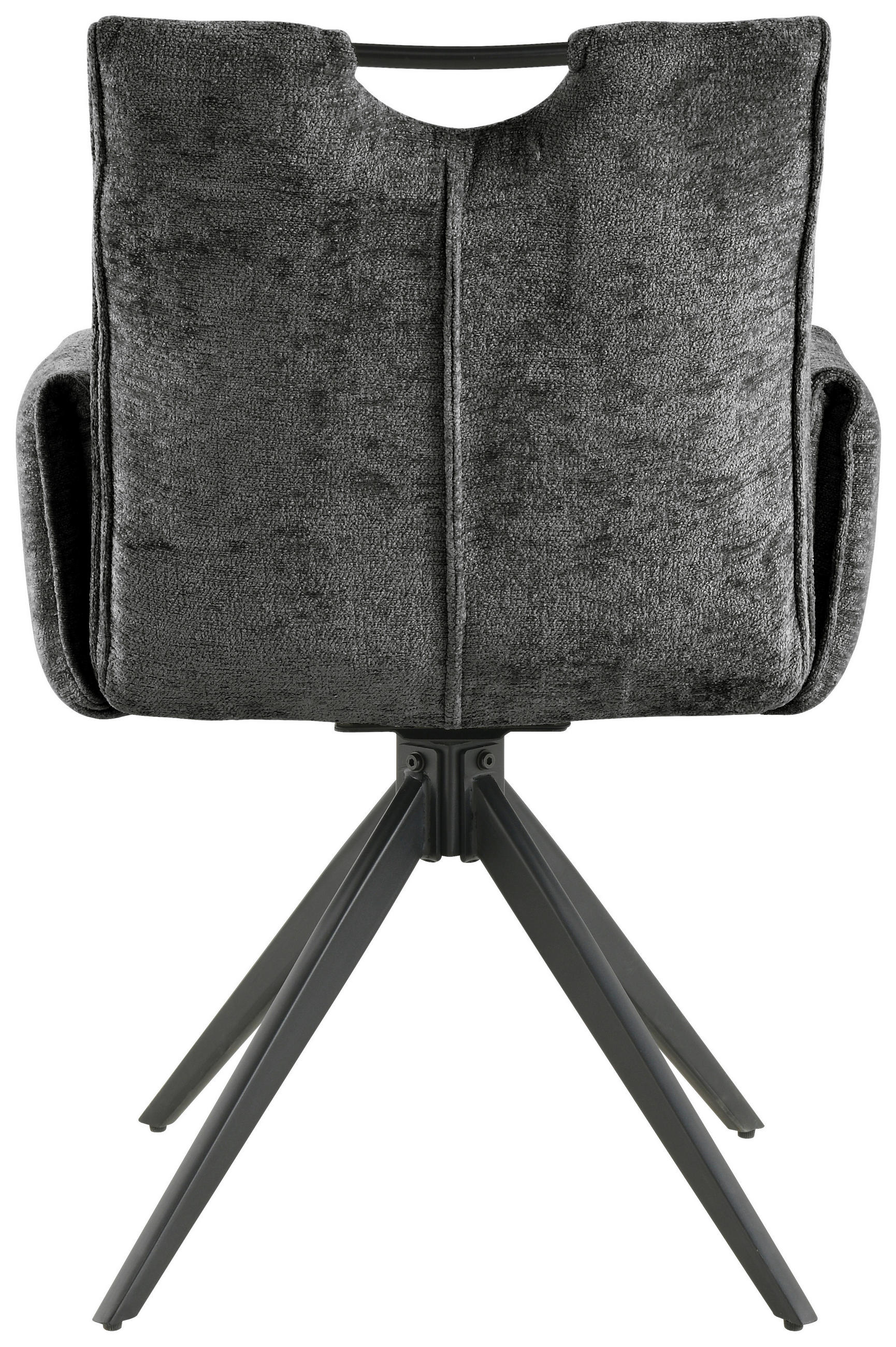 Thumbnail - Mid.you Armlehnstuhl, Dunkelgrau, Holz, Metall, Textil, Pappel, Sperrholz, Flachrohr, 64x90x63 cm, Esszimmer, Stühle, Es...
