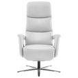 RELAXSESSEL in Leder Weiß  - Edelstahlfarben/Weiß, Design, Leder/Metall (76/119/86cm) - Dieter Knoll