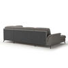 WOHNLANDSCHAFT Mokka Kombination Echtleder/Stoff Vliesstoff  - Schwarz/Mokka, MODERN, Leder/Textil (164/319/212cm) - Sit & More