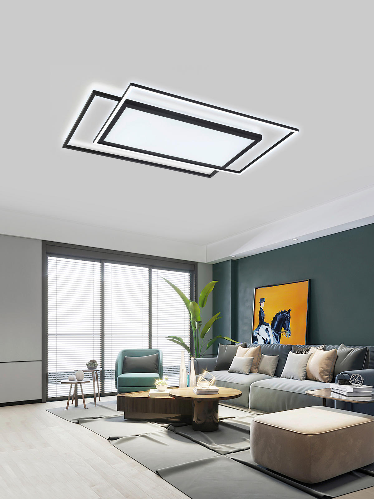 LED-PANEEL 80,8/52,8/6 cm  - Schwarz, Trend, Kunststoff/Metall (80,8/52,8/6cm) - Novel