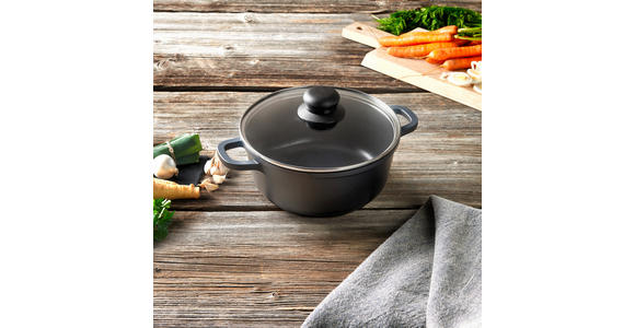 KOCHTOPF Turin 1,85 L - Klar/Edelstahlfarben, KONVENTIONELL, Glas/Kunststoff (20cm) - Homeware Profession.