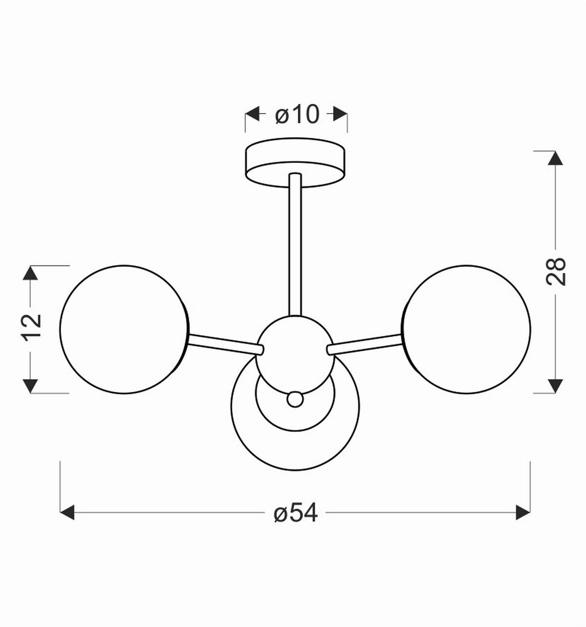 PENDELLEUCHTE 54/54/28 cm  - Schwarz/Weiß, KONVENTIONELL, Metall (54/54/28cm)