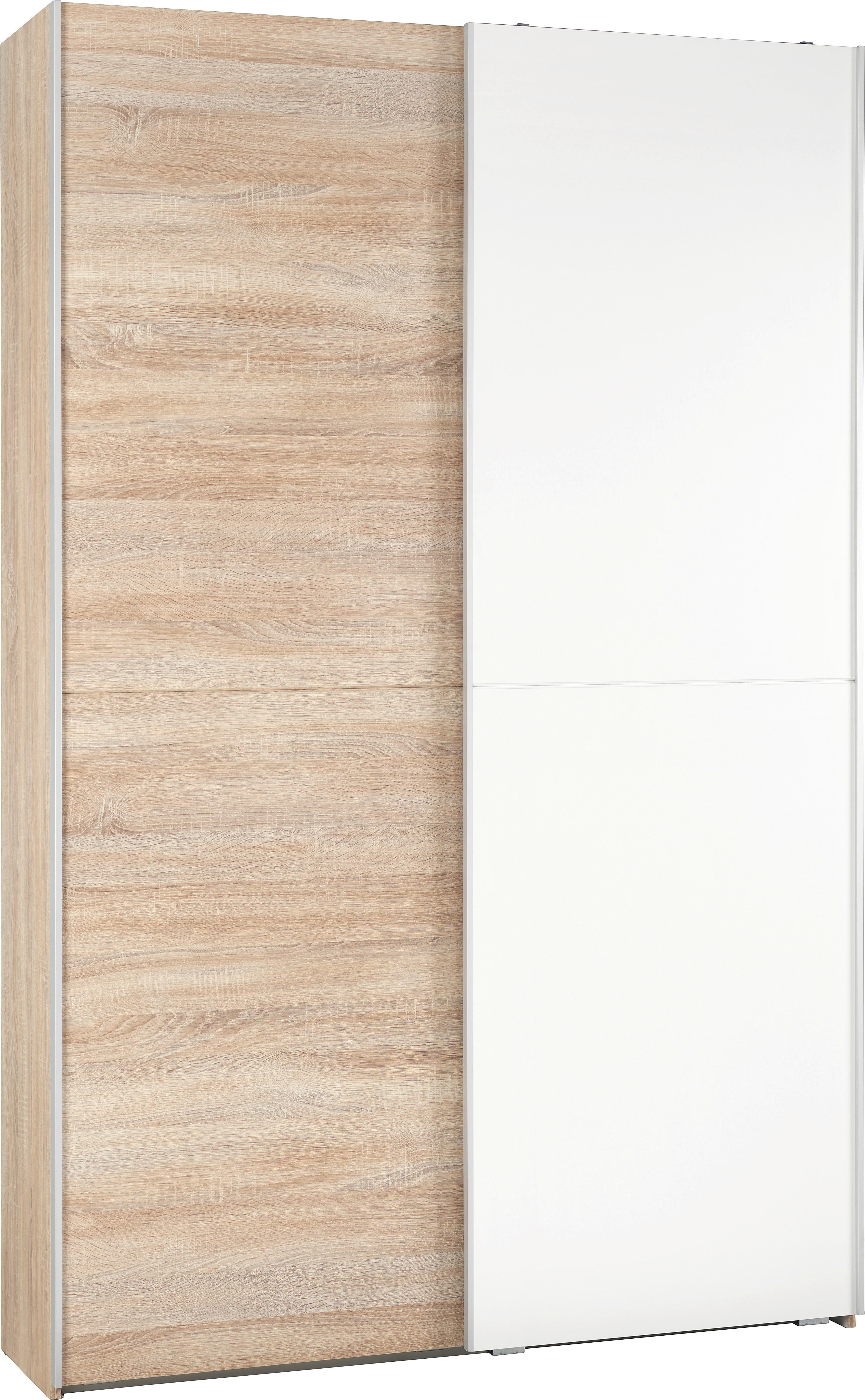 VIACÚČELOVÁ SKRIŇA, biela, dub sonoma, 125/195/38 cm - biela/dub sonoma, Design, kompozitné drevo (125/195/38cm) - Carryhome