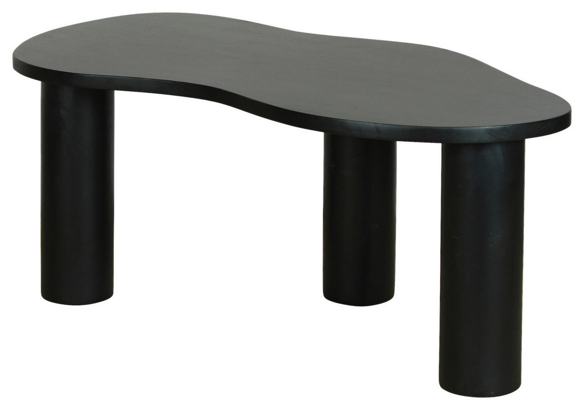 COUCHTISCH Akazie massiv Freiform Schwarz  - Schwarz, Design, Holz (110/45/55cm) - MID.YOU