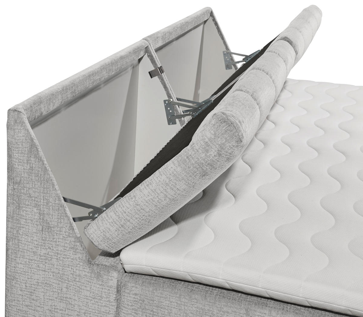 KONTINENTALSÄNG 240/200 cm  i silver  - silver, Modern, trämaterial/textil (240/200cm) - MID.YOU