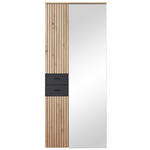 GARDEROBENSCHRANK  in 84/202,2/37,4 cm  - Schwarz/Eiche Artisan, Design, Holzwerkstoff/Metall (84/202,2/37,4cm) - Voleo