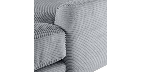 ECKSOFA Grau Cord  - Schwarz/Grau, Design, Kunststoff/Textil (240/175cm) - Landscape