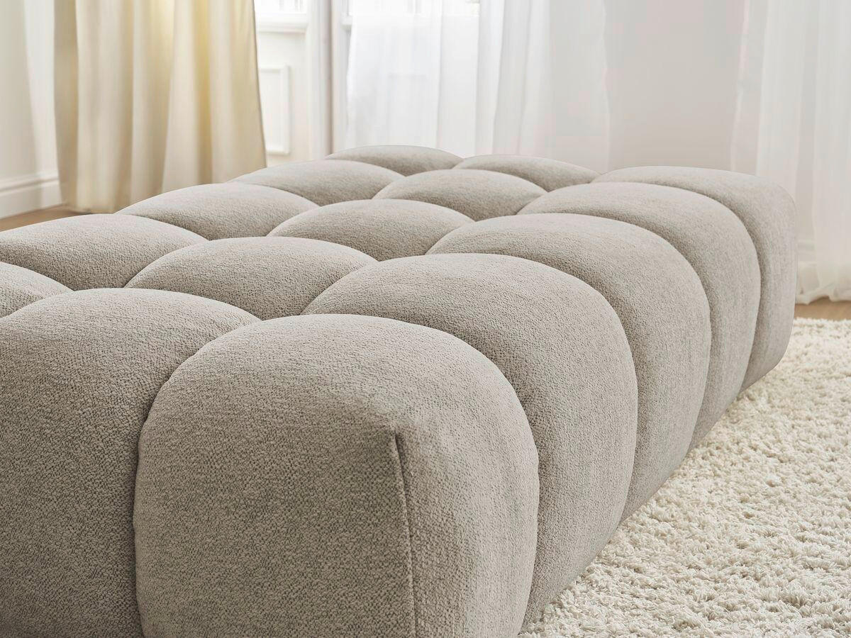 HOCKER EVEREST Flachgewebe Taupe  - Taupe/Schwarz, MODERN, Kunststoff/Textil (166/100/40cm)