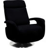 RELAXSESSEL in Textil Schwarz  - Edelstahlfarben/Schwarz, Konventionell, Textil/Metall (84/109/88cm) - Beldomo System