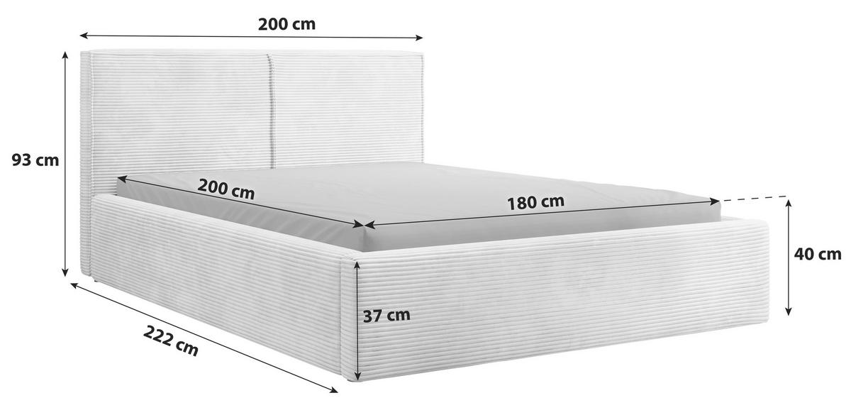 POLSTERBETT Lattenrost, Bettkasten Dunkelgrün 180/200 cm  - Dunkelgrün/Schwarz, MODERN, Holz/Holzwerkstoff (180/200cm) - P & B