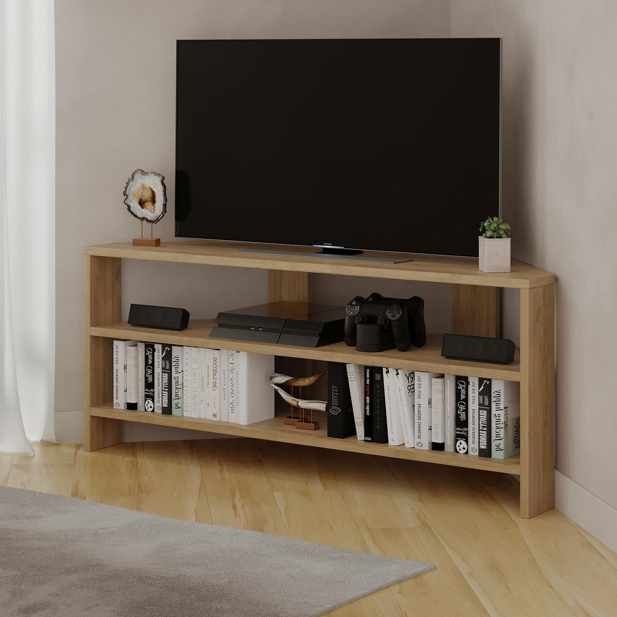 LOWBOARD  in 114/45/36 cm  - Eichefarben, Design, Holzwerkstoff (114/45/36cm) - Livetastic