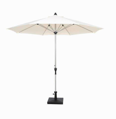 Runder Sonnenschirm Aus Aluminium – Ø 300 Cm, Beige Plane | 360° Drehbar & Neigbar | Wasserdichtes Polyester