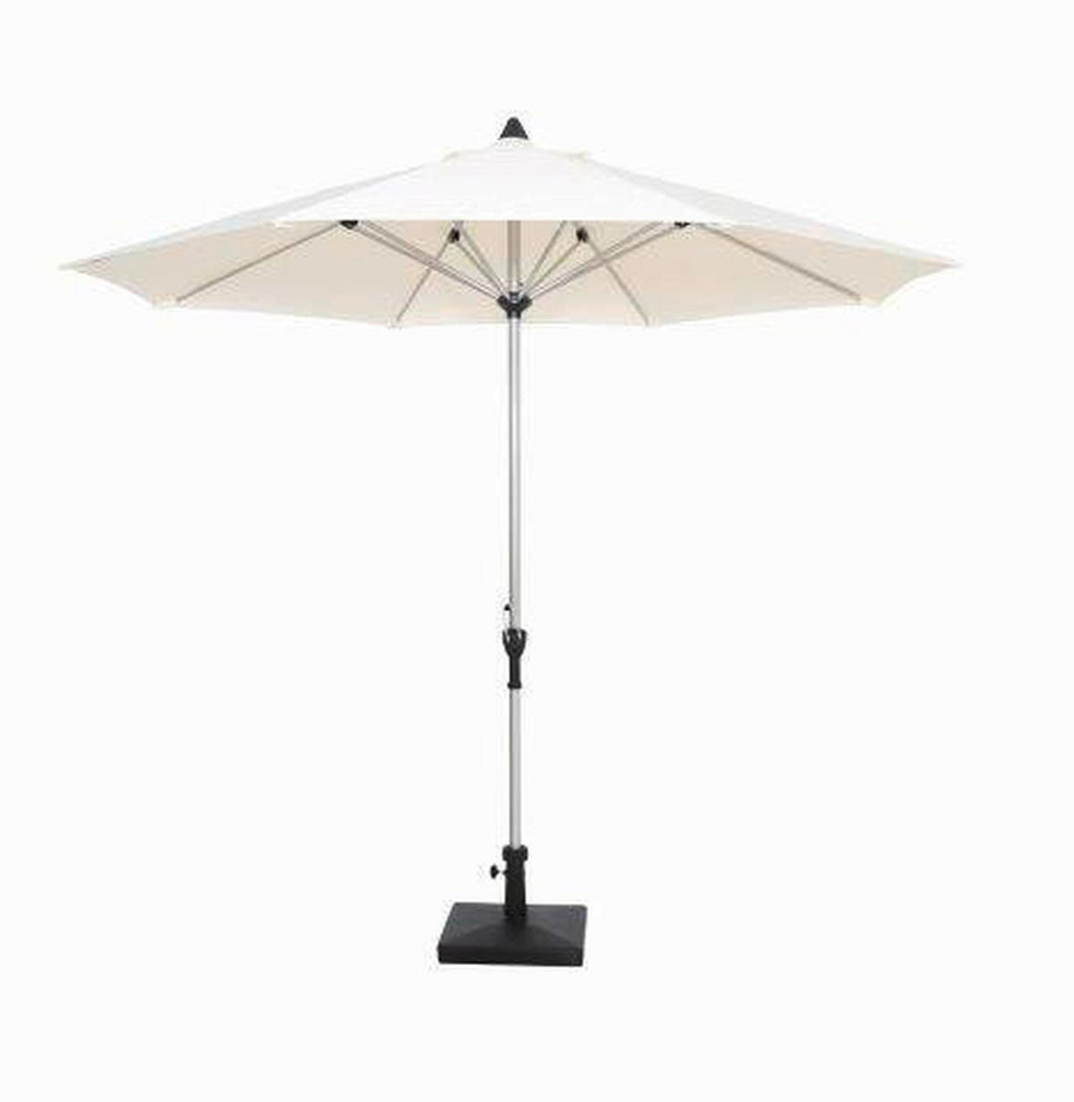 SONNENSCHIRM Platinfarben  - Platinfarben/Naturfarben, Basics, Textil/Metall (270cm) - Gardenson
